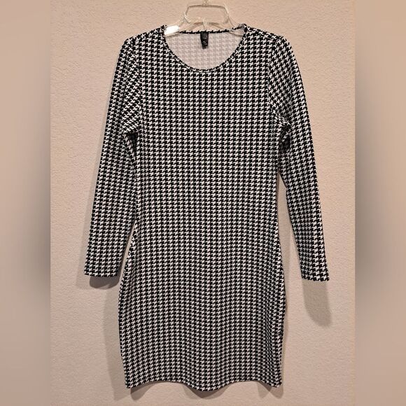 Houndstooth Black and White Bodycon Dress by Shein Curve Women's size 0XL - Picture 5 of 5